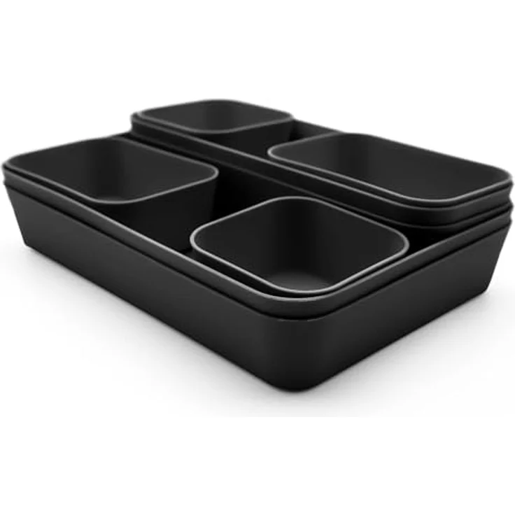 BigDean Organizer Schubladen Organizer mit 8 Fächern in Schwarz (Set, 1 St, 8 tlg), Küche (Lebensmittelecht), Schreibtisch, Büro – Bild 1