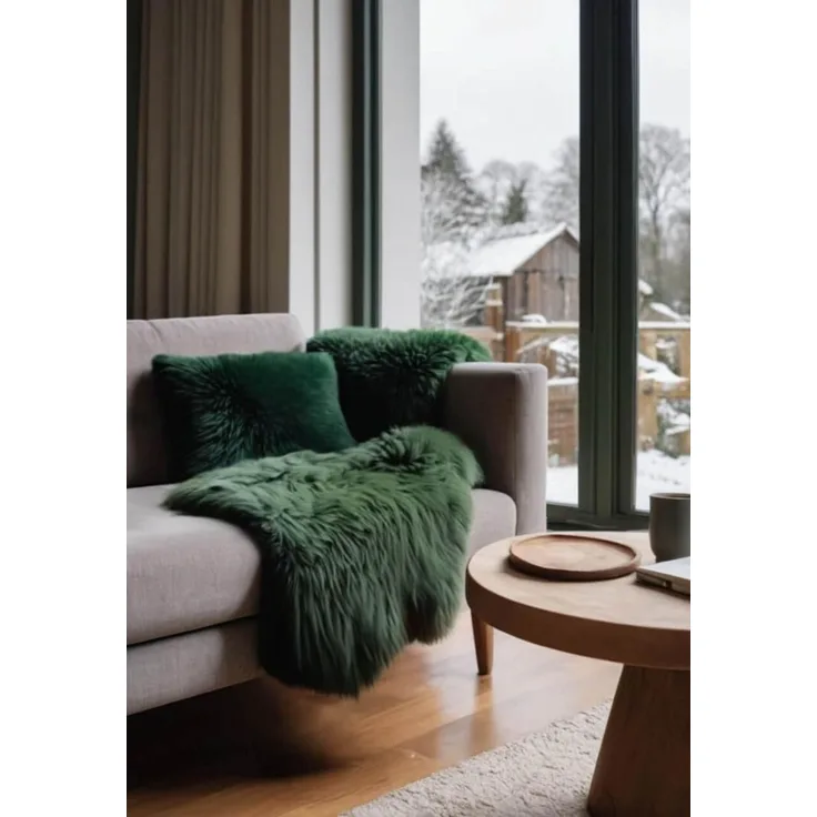Lammfell Merino Moosgrün Größe: 90-100