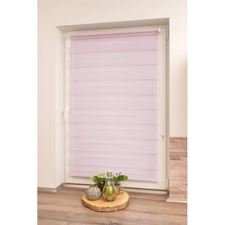 K-Home Klemmfix Doppelrollo Madrid ohne Bohren Pink 90x200 cm (B x L) – Bild 2