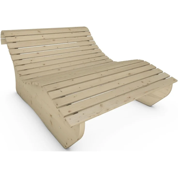 Relaxliege "Heiner" Gartenliege 120cm Fichte – Bild 6
