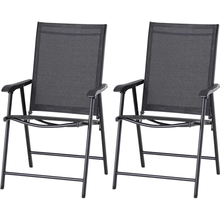 Outsunny Klappstuhl Klappstühle im 2er Set