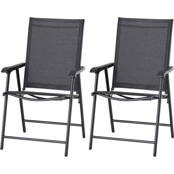 Outsunny Klappstuhl Klappstühle im 2er Set