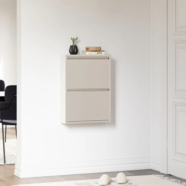 Schuhkipper Sokndal mit 2 Klappen Pfefferweiß [en. casa] – Bild 5