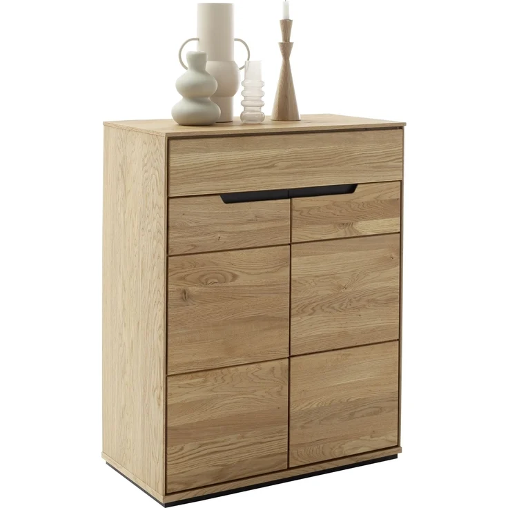 Garderoben-Set >ARAYA< (5-teilig) in Eiche teilmassiv - 227x195x40,5 (BxHxT) – Bild 6