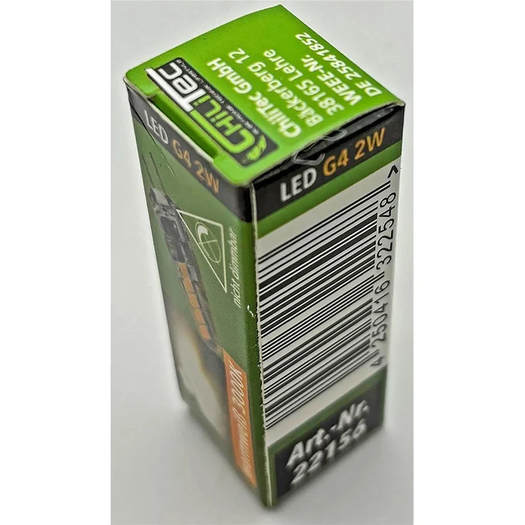 LED Stiftsockellampe G4 "Silikon W2"3000k, 200lm, 300°, 12V/2W, warmweiß – Bild 6