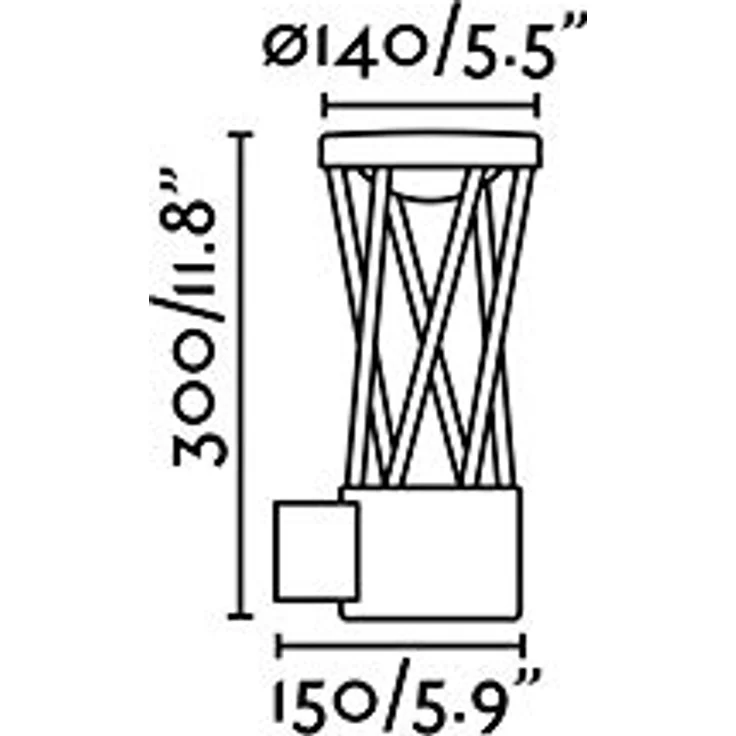 FARO BARCELONA TWIST Wandleuchte, Außenleuchte mit Gitterkörper, grau, LED 10W 3000K – Bild 3