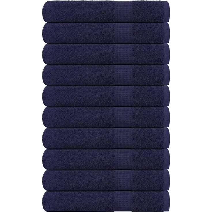 vidaXL Handtücher FROGN 10 Stk. Marineblau 100x200 cm 360 g/m² 136796 – Bild 1