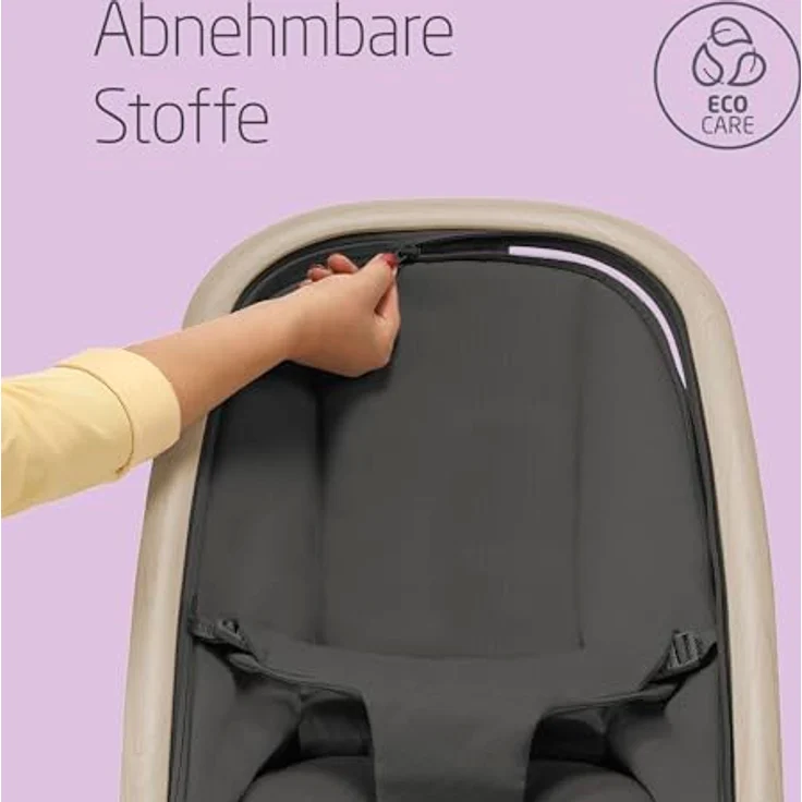 Maxi-Cosi Kori, 2-in-1 Babywippe für Neugeborene bis 15 kg, Beyond Graphite mit verstellbaren Liegepositionen und Spielzeugbogen – Bild 7