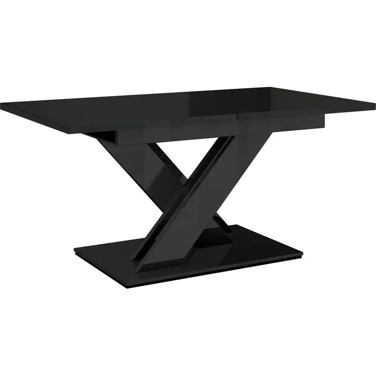 MEBLINI Eckbank für Esszimmer mit ausziehbarem Tisch - Küchenbank - Essecke - Sitzecke Küche - PETER - X-Beine 142x196x87cm Rechts - Hellgrau Samt/B Schwarz Hochgl. – Bild 8