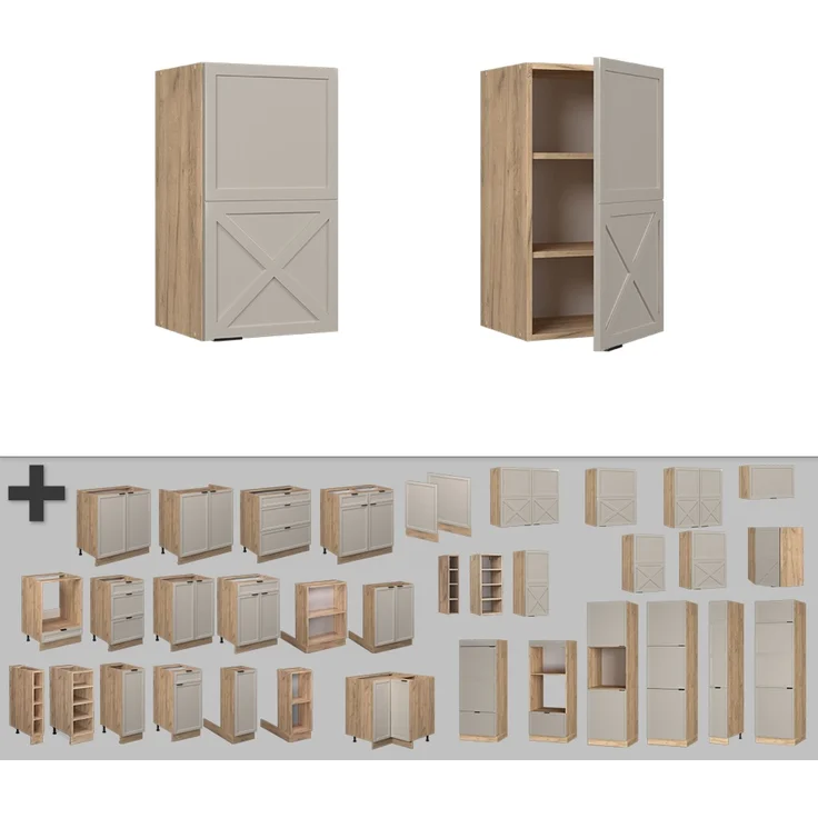Hängeschrank Fame-Line GrauBeige 40 cm Vicco – Bild 5