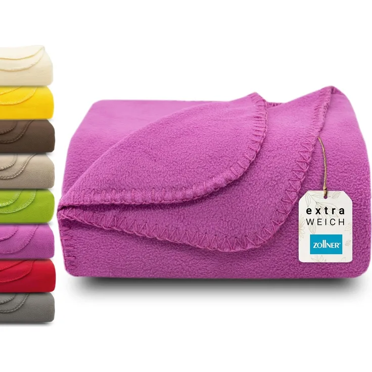ZOLLNER Kuscheldecke, 130x170 cm, fuchsia (pink)