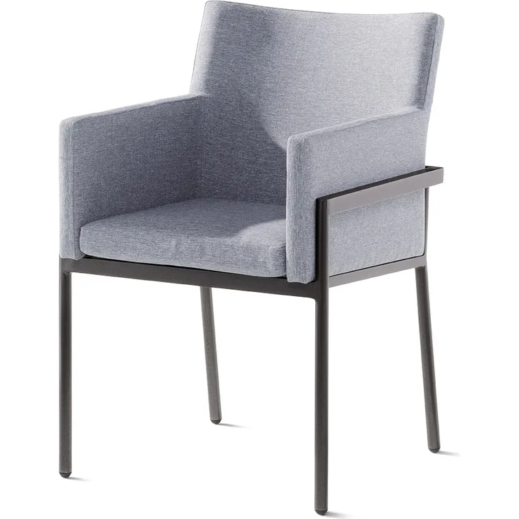 Sieger Morena Diningsessel mit Polyesterbeschichtung, Aluminium Eisengrau 59 x 84,5 x 64 cm