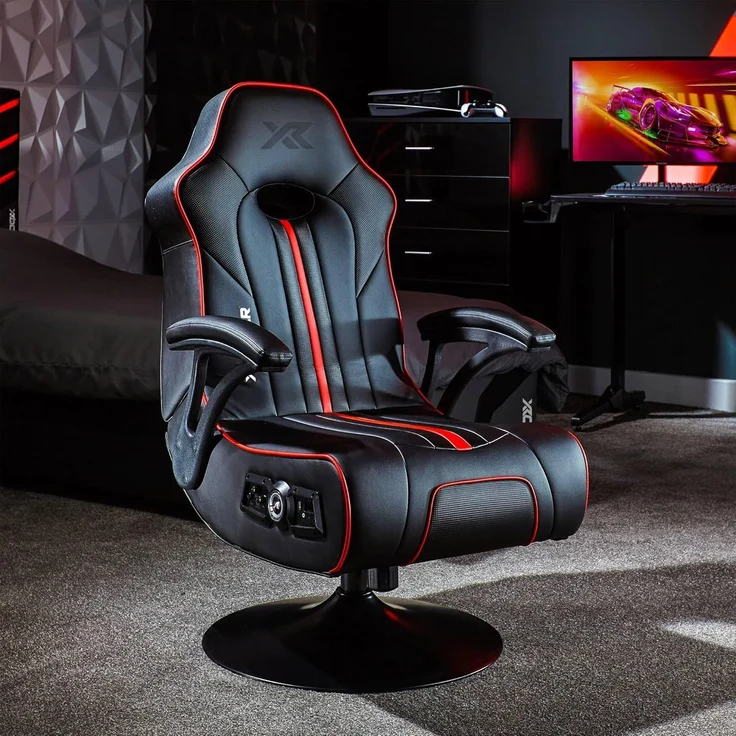 X Rocker TORQUE 2.1 Gaming-Sessel mit Wireless Audiosystem und Vibrationsmotor - schwarz/rot – Bild 2