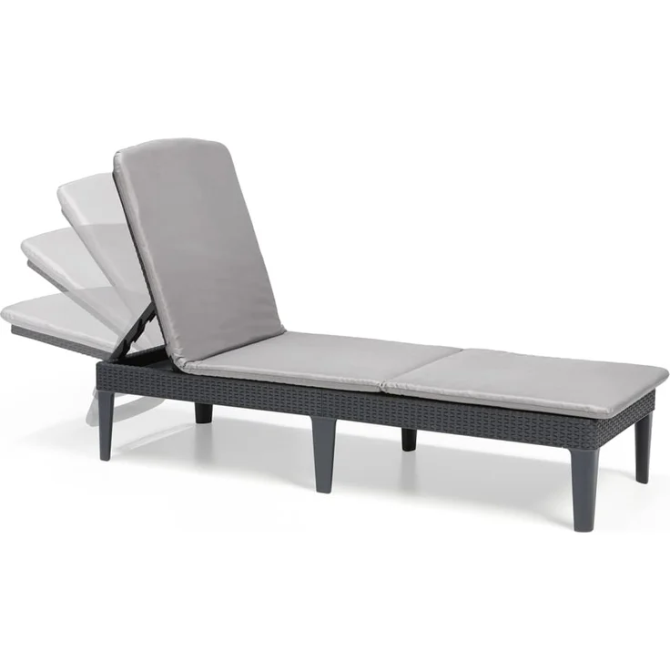 Keter Sonnenliege mit Auflage Jaipur Graphitgrau 432693 – Bild 9