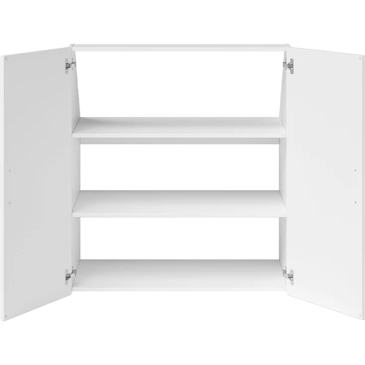 Bellamio 'Aland' Dachschrägenregal mit Türen, weiß, 100x52x90 cm, Schrank für Dachschräge mit 3 Fächern – Bild 10