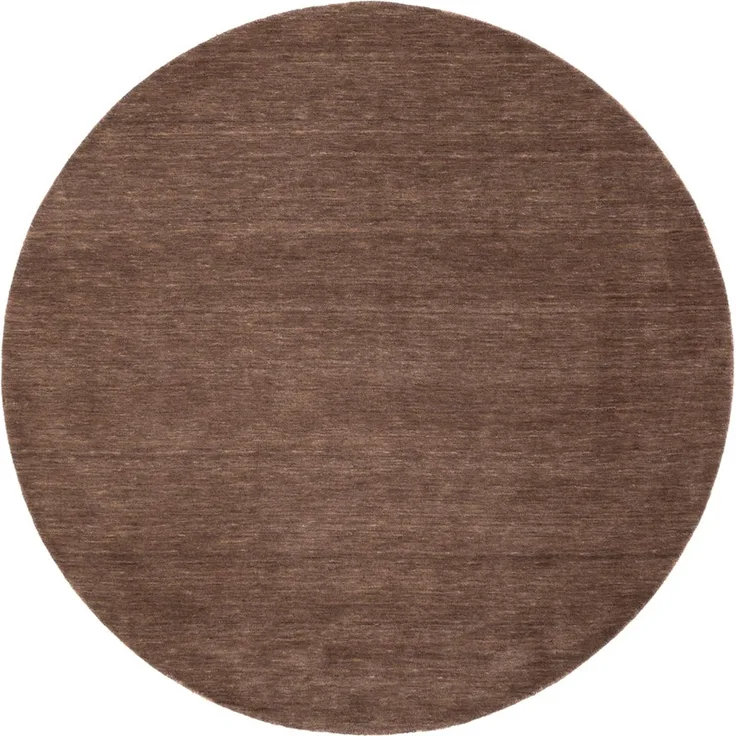Gabbeh Teppich - Softy - Uni 150x150 cm - braun - rund