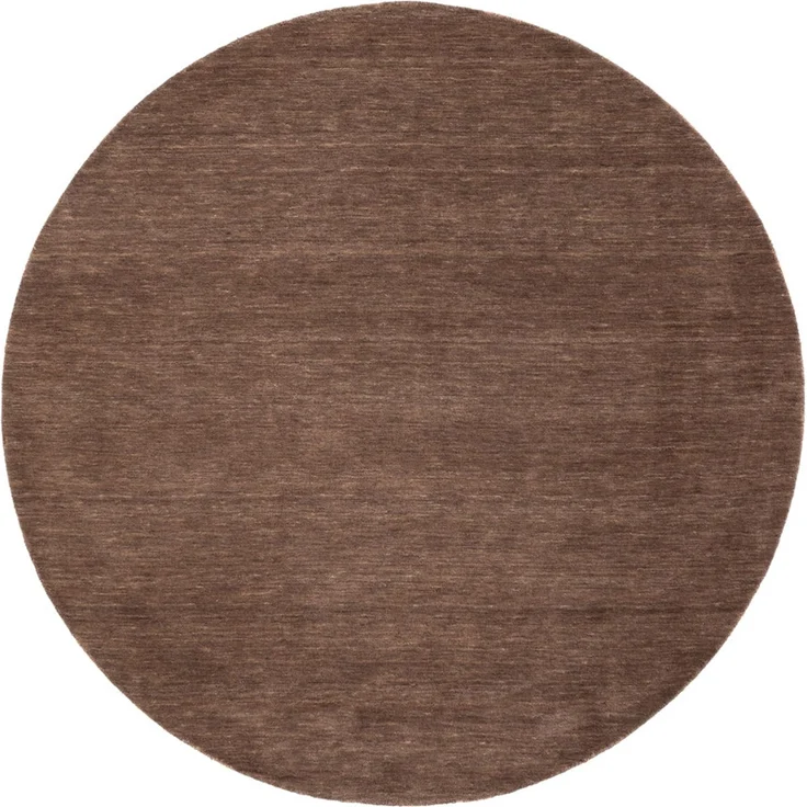 Gabbeh Teppich - Softy - Uni 150x150 cm - braun - rund – Bild 1