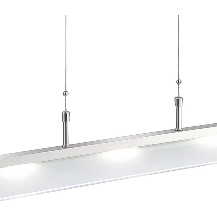 LED Hängeleuchte, Stahl, Glas satiniert, dimmbar, L 110 cm – Bild 3