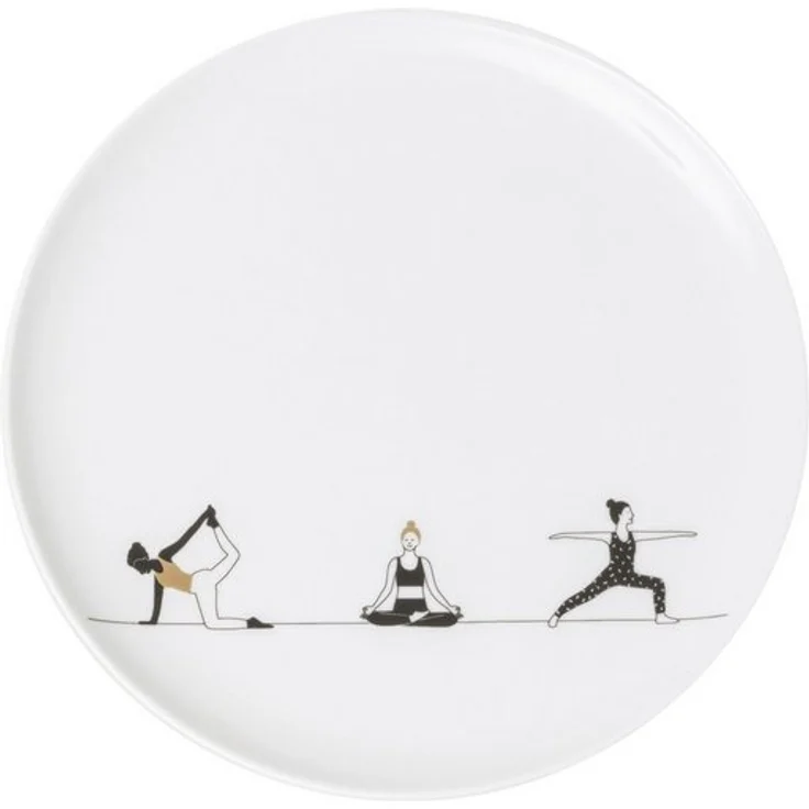 Räder Teller räder Hobby Geschenkteller Yoga Porzellan Weiß – Bild 3