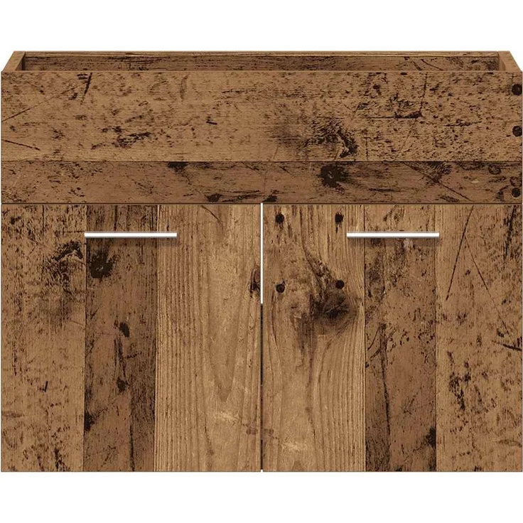 Waschbeckenunterschrank, Badschrank, Unterschrank Altholz-Optik 60 x 38,5 x 46 cm j25p – Bild 6
