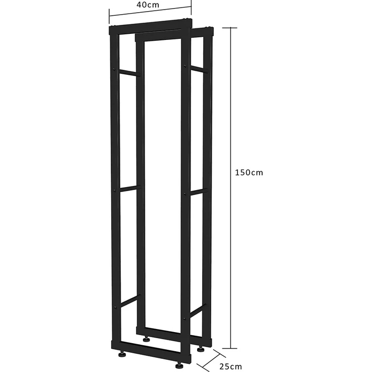 Kaminholzständer Brennholzregal Kaminholzablage Holzregal Ablage 40x150x25 cm – Bild 7