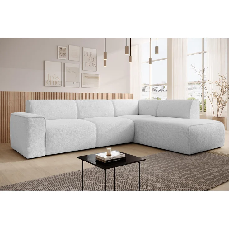 AX LIVING Couch Sofa L Form Didim L Perlweiß 292 stilvoll & bequem R – Bild 1
