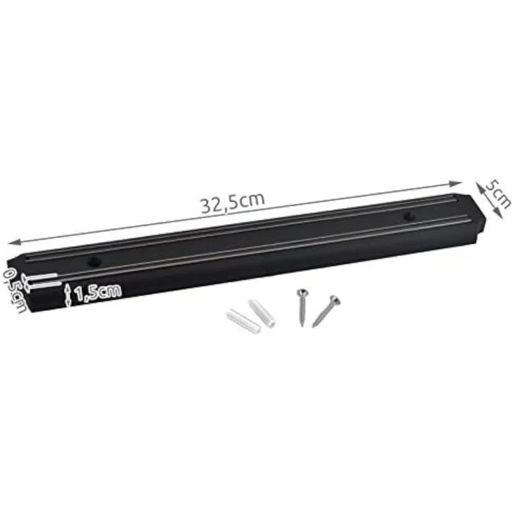ISO TRADE Messerleiste Messerhalter Magnetleiste Magnetschiene Wandhalter Küche 32,5 cm, doppelter Magnetkern – Bild 3