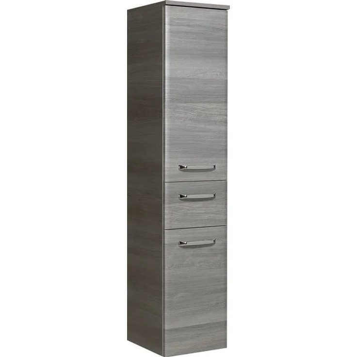 Saphir Midischrank Quickset Badschrank 30 cm breit, 2 Türen, 1 Schublade, 3 Einlegeböden Badezimmer-Midischrank inkl. Türdämpfer, Griffe in Chrom glänzend – Bild 4