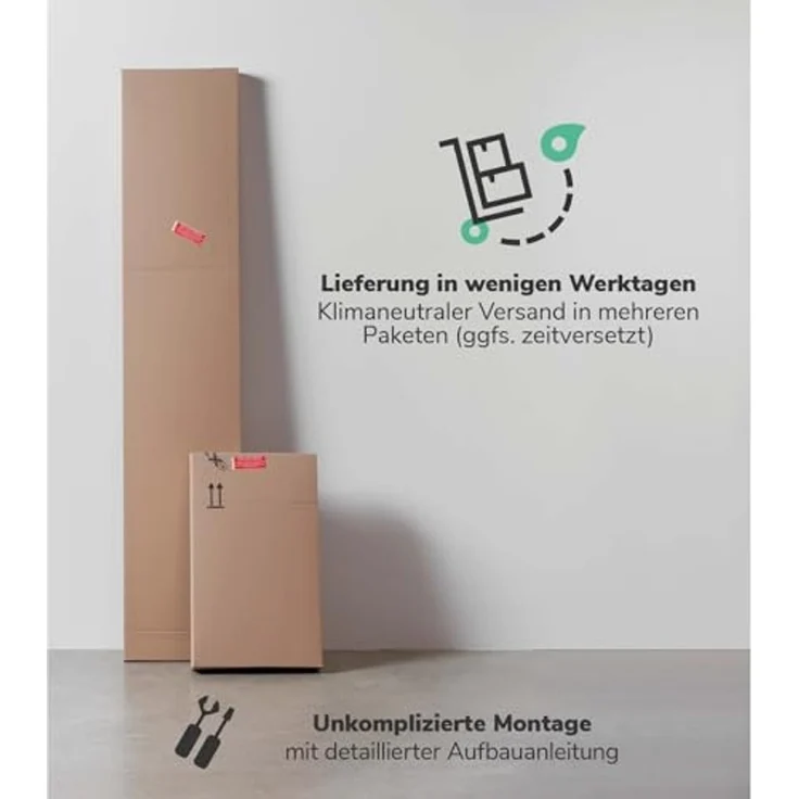 mokebo Schrank-Set Die Allzweckwaffe, (2er-Set), Stauraum-Set aus Aktenschrank & Mehrzweckschrank in Grau – Bild 5