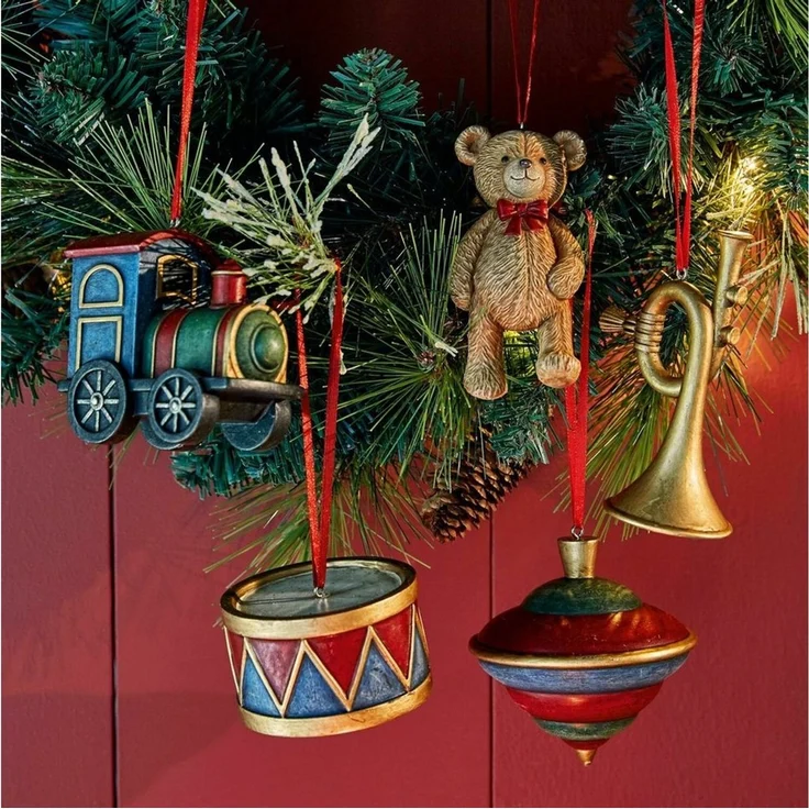 Mirabeau Christbaumschmuck Anhänger 5er Set Dassa braun, Weihnachten, Winter, Festtage, Figur, Detailreiche Handarbeit – Bild 3