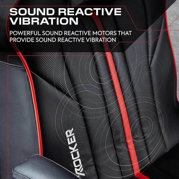 X Rocker TORQUE 2.1 Gaming-Sessel mit Wireless Audiosystem und Vibrationsmotor - schwarz/rot – Bild 8