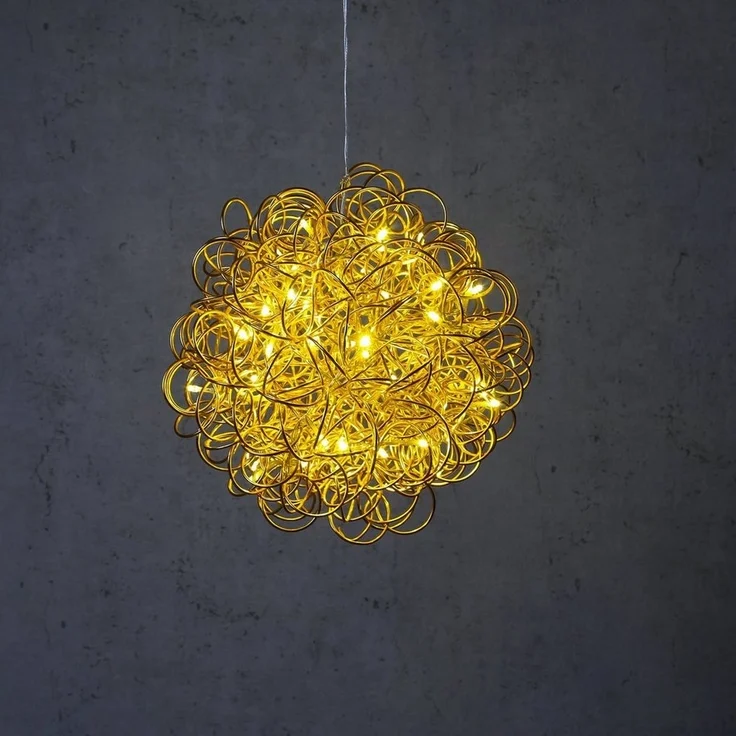 MARELIDA LED Kugelleuchte LED 3D Drahtkugel SPHERE Leuchtkugel Ball 30cm 50LED Draht für Außen, LED Classic, warmweiß (2100K bis 3000K) – Bild 2