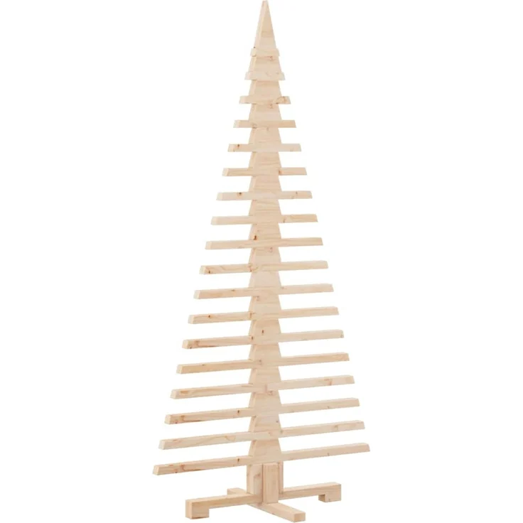 vidaXL Holz-Weihnachtsbaum zur Dekoration 150 cm Massivholz Kiefer 4103971 – Bild 5