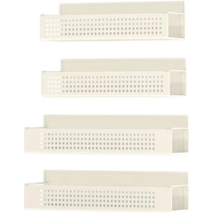 SONGMICS Gewürzregal magnetisch, 4er Set, 2 große und 2 kleine Regale, Gewürz-Organizer ohne Bohren, Magnetregal, für Küche, Kühlschrank, Mikrowelle, Waschmaschine – Bild 1