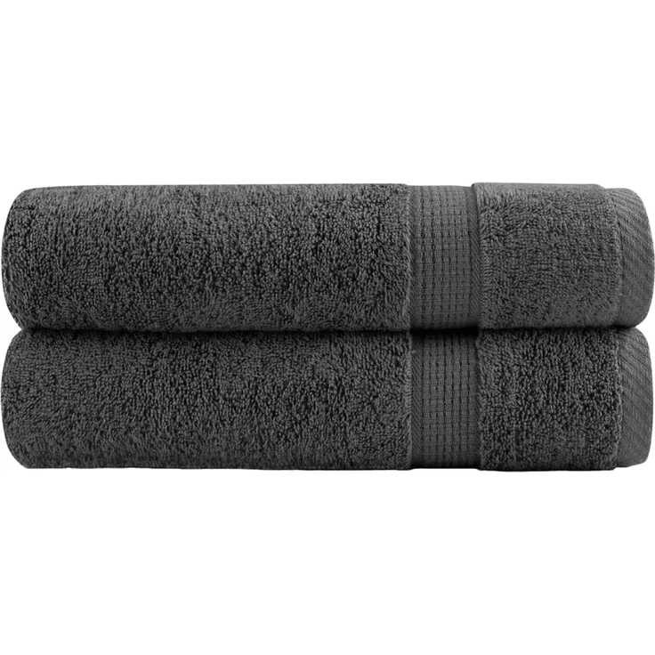 vidaXL Premium Duschtücher SOLUND 2 Stk. Anthrazit 70x140 cm 600 g/m² 137160 – Bild 1