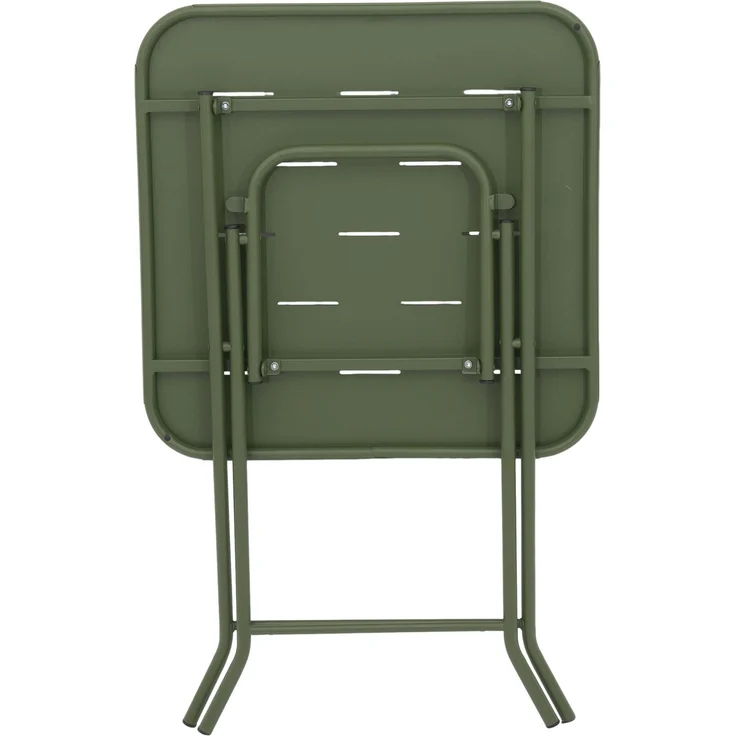 Bistro-Set aus Stahl, klappbar, 3-teilig mit 2 Stühlen, Tisch 60x60x73 cm, Grün – Bild 8