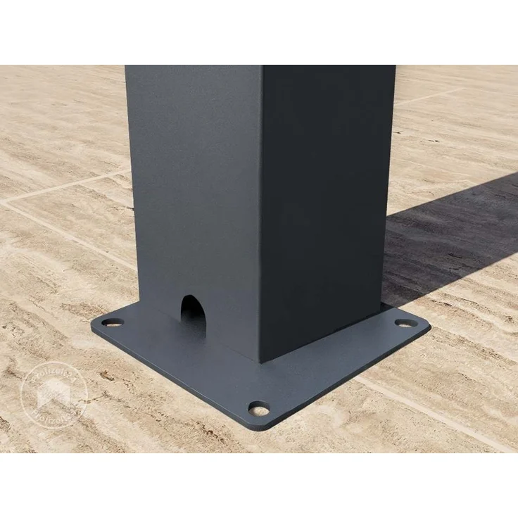 PRIMEYARD Terrassenüberdachung 3x4 m Aluminium-Pfosten mit Lamellendach aus Alu anthrazitfarbene Anbau-Pergola – Bild 8