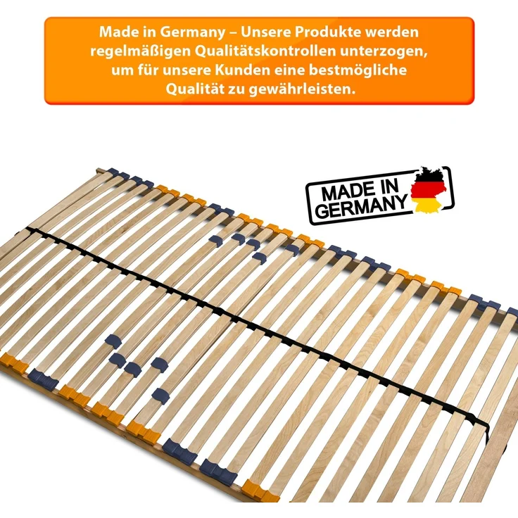 Coemo Lattenrost Multira 100x190 cm starr mit 26 Federleisten Selbstmontage – Bild 2