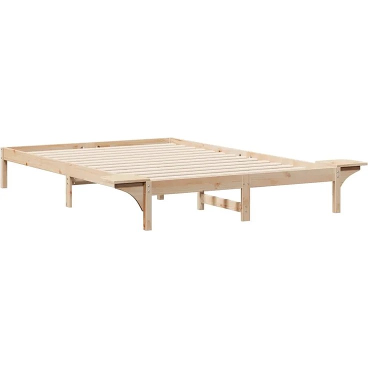 vidaXL Bettgestell mit Nachttischen Natur 160 x 210 cm 873229 – Bild 6