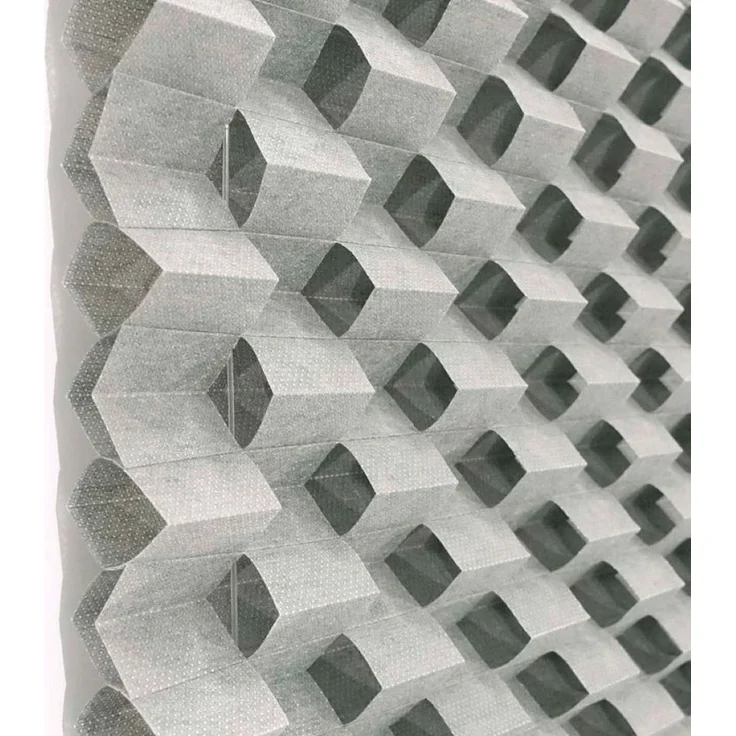 K-home Klemmfix Plissee 3D-Effekt Grau 95x130 cm – Bild 2