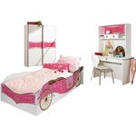 Kinderzimmer Zoe2 3-teilig weiß - pink