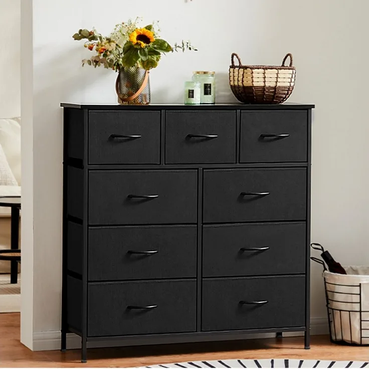 DUMOS Schubkastenkommode Kommode mit Stoffschubladen Stauraumschrank Schubladenschrank (Schubladenkommode), Mit 4, 5, 7, 8, 9 Schubladen