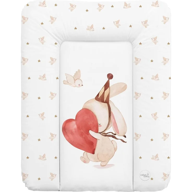 Ceba Baby® weiche Wickelauflage 50x70 cm - Baby Wickelunterlage - Wickeltischauflage für Junge und Mädchen - Wasserdicht, abwaschbar - OEKO-TEX® Standard 100 - Made in EU - Pierrot – Bild 1