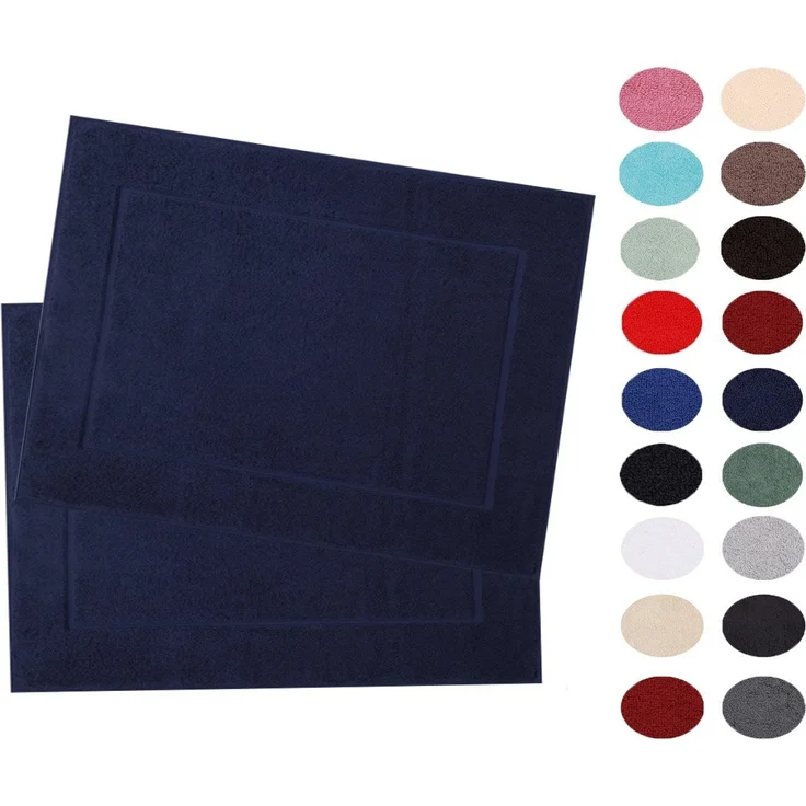 Betz Badematte 2er Set Badvorleger Premium Badematte Badteppich Größe 50x70 cm, beidseitig nutzbar, Baumwolle, Qualität 650g/m² – Bild 2