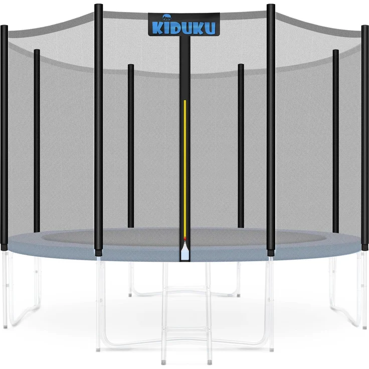 KIDUKU Trampolin Ersatznetz Ø 427 cm - 12 Stangen Sicherheitsnetz Trampolinersatznetz