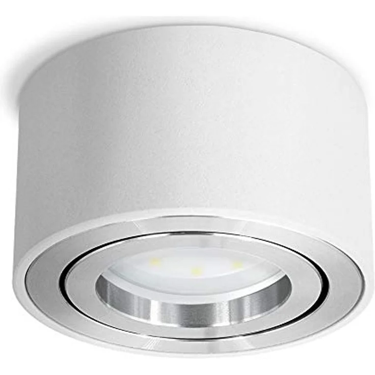 SSC-LUXon LED Aufbaustrahler CELI-1W LED Spot weiß 6W dimmbar warm/neutral/tageslicht Aufputzlampe, schwenkbar, LED wechselbar, Warmweiß bis Tageslicht – Bild 3