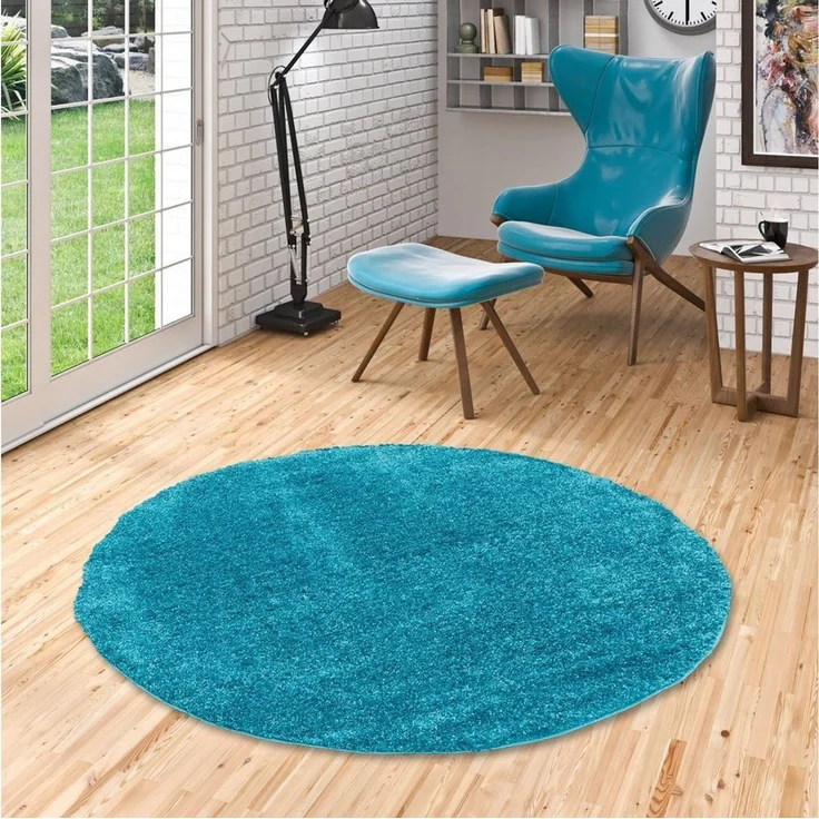 Pergamon Hochflor-Teppich Hochflor Langflor Teppich Aloha Rund, Rund, Höhe: 40 mm – Bild 1