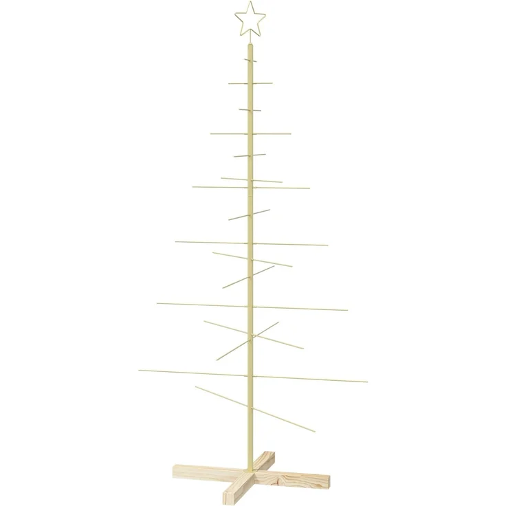 vidaXL Metall Weihnachtsbaum KUOPIO 150 cm Stahl Gold 42053869 – Bild 2