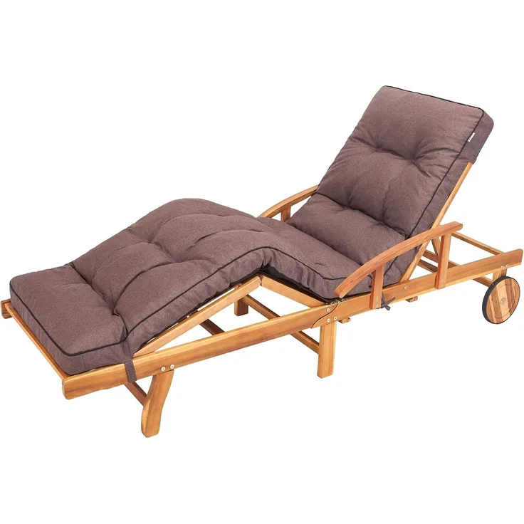Bjird Liegenauflage Auflage für Gartenliege Hugo 201x55x8 cm, Auflagen für Deckchair, Polsterauflage für Sonnenliege - gesteppt