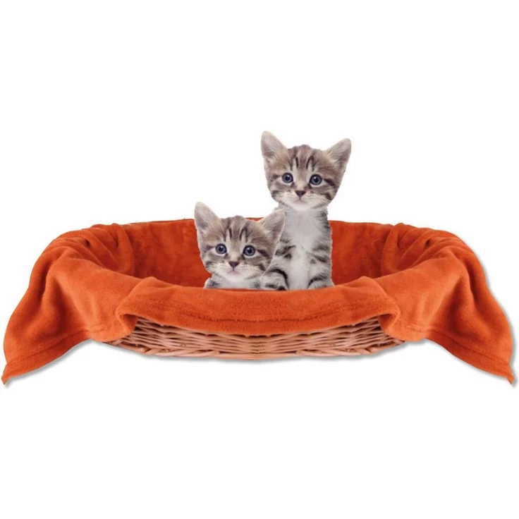 Haustierdecke Katzendecke Kuscheldecke Tierdecke , angenehm und super weich in vielen verschiedenen Farben erhältlich (80x120 cm / terracotta - rostbraun) – Bild 1